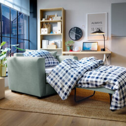 Abakus Direct Olly Linen Single Sofa Bed In Pistachio Green - thumbnail 8
