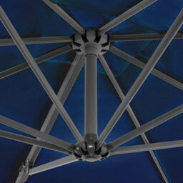Berkfield Cantilever Umbrella With Aluminium Pole Azure Blue 250X250 Cm - thumbnail 5