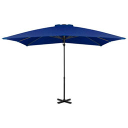 Berkfield Cantilever Umbrella With Aluminium Pole Azure Blue 250X250 Cm - thumbnail 2
