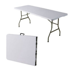 Home Source 6Ft Folding Indoor Outdoor Trestle Table White - thumbnail 6