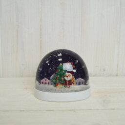 Satchville Snow Globe With Merry Christmas Santa With Tree - thumbnail 2
