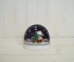 Satchville Snow Globe With Merry Christmas Santa With Tree
