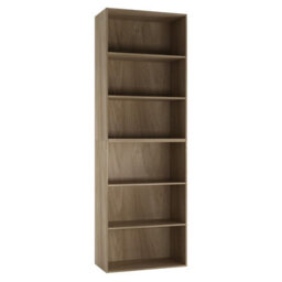 Urbn-Living Urbnliving Height 180Cm Wide 6 Tier Book Shelf Deep Bookcase Storage Cabinet Display Colour Oak Dining Living Room - thumbnail 1