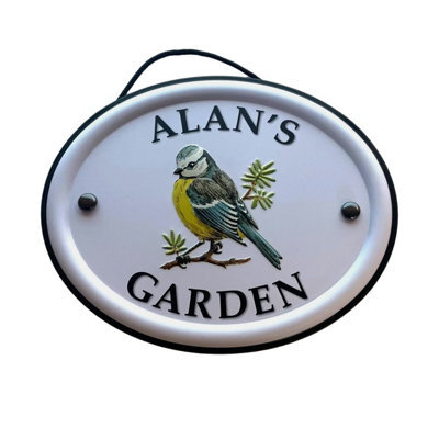 Mulberry Studios Decorative Bird Garden Sign - Alan's Garden
