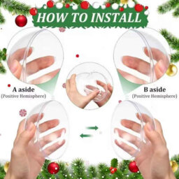 20Pcs 6Cm Clear Fillable Christmas Ornaments, Plastic Baubles For Tree, Party And  Gift Decor - thumbnail 5