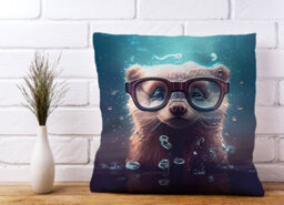 Warren Reed Designer Ferret Splashart Water Cushions 45Cm X 45Cm - thumbnail 2