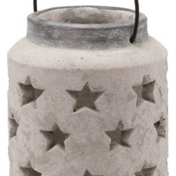Hill Interiors Bloomville Stone Star Candle Lantern Stone (19Cm X 18Cm X 18Cm) - thumbnail 3