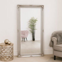 Melody Maison Large Ornate Silver Wall/floor Mirror 158Cm X 78Cm - thumbnail 2