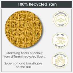 "Emma Barclay Honeycomb Throw Over Blanket 70"" X 100"" Ochre" - thumbnail 2
