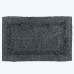 Homescapes Luxury Reversible Cotton Bath Mat Set - Grey - thumbnail 2
