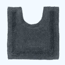 Homescapes Luxury Reversible Cotton Bath Mat Set - Grey - thumbnail 3