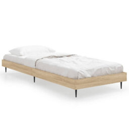 Berkfield Bed Frame Sonoma Oak 75X190 Cm 2Ft6 Small Single Engineered Wood - thumbnail 2