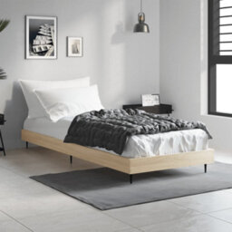 Berkfield Bed Frame Sonoma Oak 75X190 Cm 2Ft6 Small Single Engineered Wood - thumbnail 1