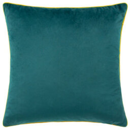 furn. Furn Meridian Velvet Polyester Filled Cushion, Teal/cylon, 45 X 45Cm