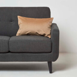 Homescapes Beige Velvet Cushion, Bolster 30 X 50 Cm - thumbnail 2