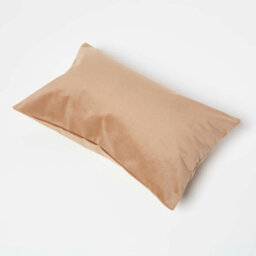 Homescapes Beige Velvet Cushion, Bolster 30 X 50 Cm - thumbnail 5