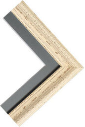 Frames By Post Shabby Chic Distressed Cream With Dark Grey Mount For Image Size A3 - thumbnail 2