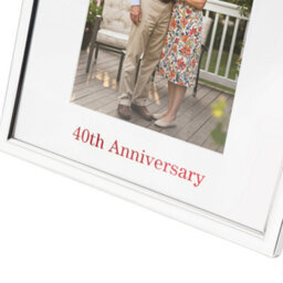 Happy Homewares 40Th Anniversary 5X7 Silver Frame With Diamante Rings - thumbnail 5