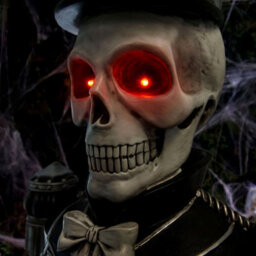 Halloween Skeleton 4Ft Nutcracker With Bowl And Multicoloured Led Lights - thumbnail 6