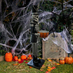 Halloween Skeleton 4Ft Nutcracker With Bowl And Multicoloured Led Lights - thumbnail 3