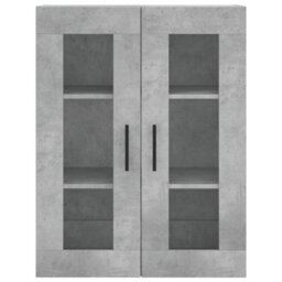 Berkfield Elegant Wall Mounted Cabinets 2 Pcs Concrete Grey Engineered Wood - thumbnail 6
