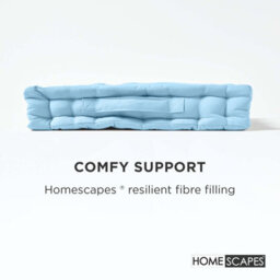 Homescapes Cotton Blue Floor Cushion, 40 X 40 Cm - thumbnail 4