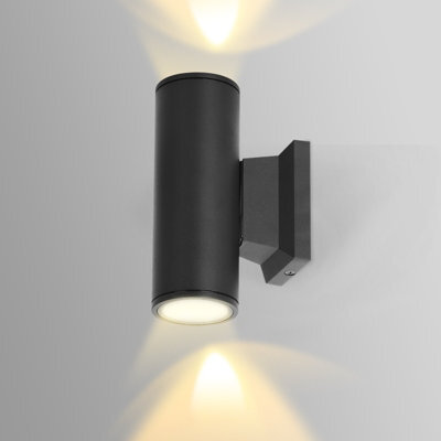 Aigostar 35W Outdoor Wall Lights Mains Powered, Ip65 Up Down Round B Wall Sconce,compatible With Gu10 Bulbs(Not Included) - image 1