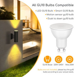 Aigostar 35W Outdoor Wall Lights Mains Powered, Ip65 Up Down Round B Wall Sconce,compatible With Gu10 Bulbs(Not Included) - thumbnail 3