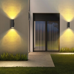 Aigostar 35W Outdoor Wall Lights Mains Powered, Ip65 Up Down Round B Wall Sconce,compatible With Gu10 Bulbs(Not Included) - thumbnail 5