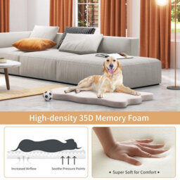 Costway Dog Bed Orthopedic Dog Bed W/ Memory Foam Support Waterproof Dog Crate Sleeping Mat - thumbnail 6