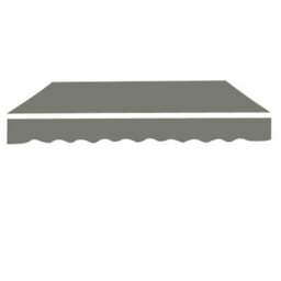 Sundaze 3.5X2.5M Garden Awning Replacement Fabric Top Cover Front Valance Grey