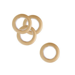 Neel Blue 42mm Platic Eyelets, Matte Gold Grommet Rings For Curtains & Drapes, Backdrop, 10Pcs - thumbnail 1
