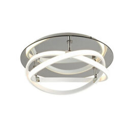 Luminosa Lighting Luminosa Infinity Blanco Flush 30W Led 4000K, 2500Lm, White/white Acrylic/clear Mirror, 3Yrs Warranty - thumbnail 1