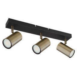 Luminosa Lighting Luminosa Robby Ceiling Spotlight Bar Matt Black 3X Gu10 - thumbnail 2