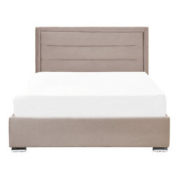 Beliani Ottoman Bed Velvet Rouen 140 X 200 Cm (Eu Double) Taupe - thumbnail 6