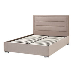 Beliani Ottoman Bed Velvet Rouen 140 X 200 Cm (Eu Double) Taupe - thumbnail 7