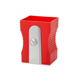 Balvi Red Pencil Sharpener Shaped Home Office, School Desk Organiser Plastic Pen Pot Holder - thumbnail 2