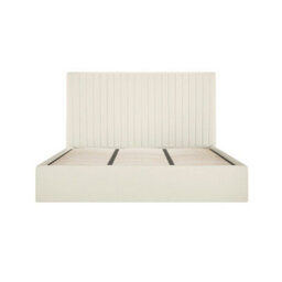 Wyld Haus Dublin Cream 5Ft King Ottoman Bed With Tall Ribbed Headboard And Under-Bed Storage - thumbnail 2