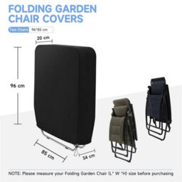Folding Chair Cover 96X85Cm-Garden Chair Covers Reclining Sun Lounger Cover Outdoor - thumbnail 2