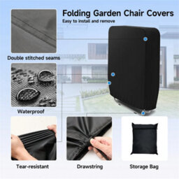 Folding Chair Cover 96X85Cm-Garden Chair Covers Reclining Sun Lounger Cover Outdoor - thumbnail 3
