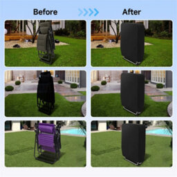 Folding Chair Cover 96X85Cm-Garden Chair Covers Reclining Sun Lounger Cover Outdoor - thumbnail 5