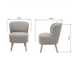 Gfw Evie Boucle Teddy Accent Chair Grey - thumbnail 6