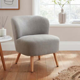 Gfw Evie Boucle Teddy Accent Chair Grey - thumbnail 1