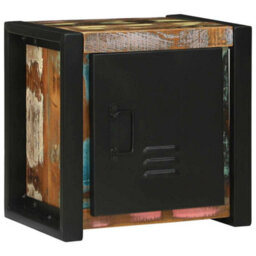 Berkfield Bathroom Wall Cabinet Multicolour Reclaimed Wood Medium Storage - thumbnail 3