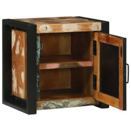 Berkfield Bathroom Wall Cabinet Multicolour Reclaimed Wood Medium Storage - thumbnail 4