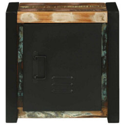 Berkfield Bathroom Wall Cabinet Multicolour Reclaimed Wood Medium Storage - thumbnail 5
