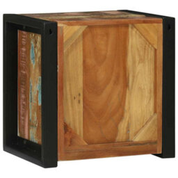 Berkfield Bathroom Wall Cabinet Multicolour Reclaimed Wood Medium Storage - thumbnail 7