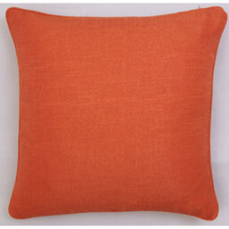 2 X Terracotta Cushions With Inserts - Large Square Jewel Toned Textured Zipped Covers With Hollowfibre Pads - Each 46 X 46Cm - thumbnail 2