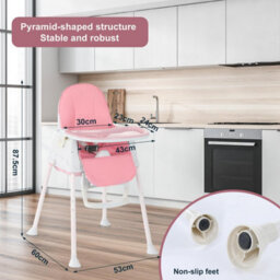 Four In One Convertible Baby High Chair With Adjustable Feeding Seat Toddler Chair And Table Combo - thumbnail 8