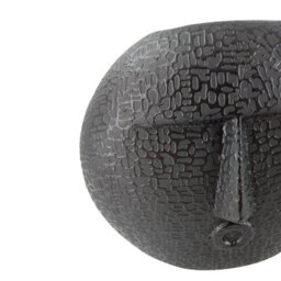 Vanity Living 21.2Cm Black Textured Round Face Ceramic Vase, Modern Decorative Vase For Tabletop - thumbnail 5
